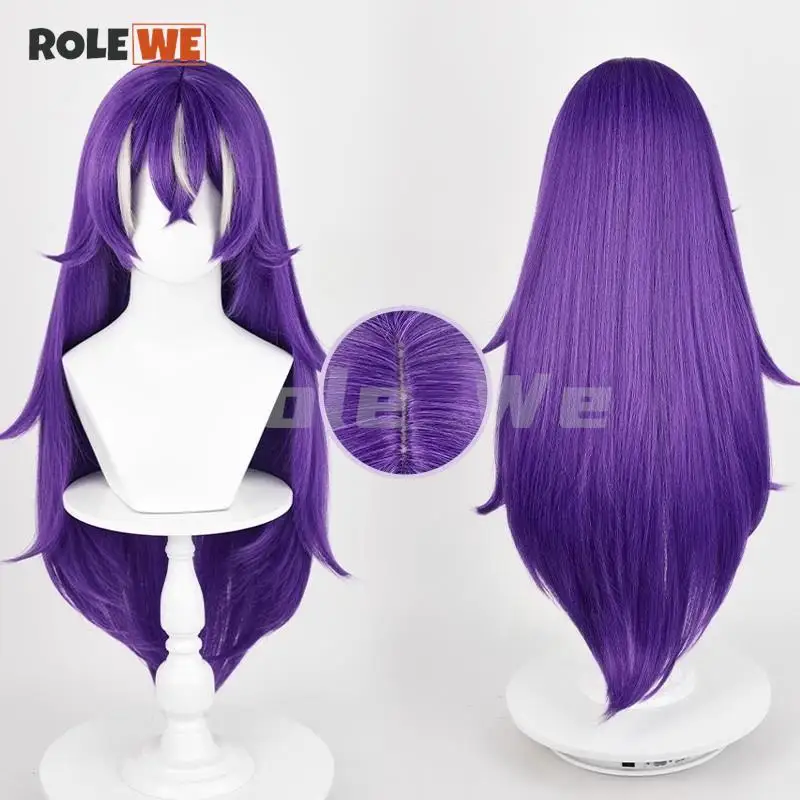 

Genshin Impact Chevreuse Cosplay Wig 85cm Purple Highlight Wig Heat Resistant Synthetic Hair + Wig Cap