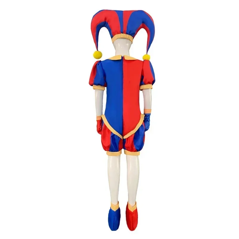 SN66 L'incredibile Circo Digitale Pomni Costume Cosplay Uniforme Tuta Cappello Tuta Umana per Bambini Adulti Costume Cartoon CosW&M