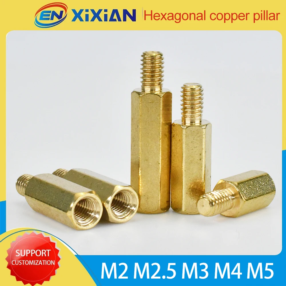 M2 M2.5 M3 M4 M5 Hex Brass Standoff Spacer Hexagon Stand off Motherboard Column Rack Stud Copper Pillar PCB Board Nut Bolt Screw