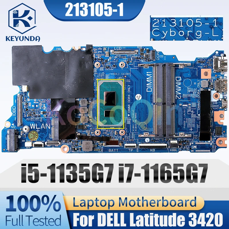 213105-1 For DELL Latitude 3420 Notebook Mainboard SRK05 i5-1135G7 SRK02 i7-1165G7 014WMV 03RT7P Laptop Motherboard