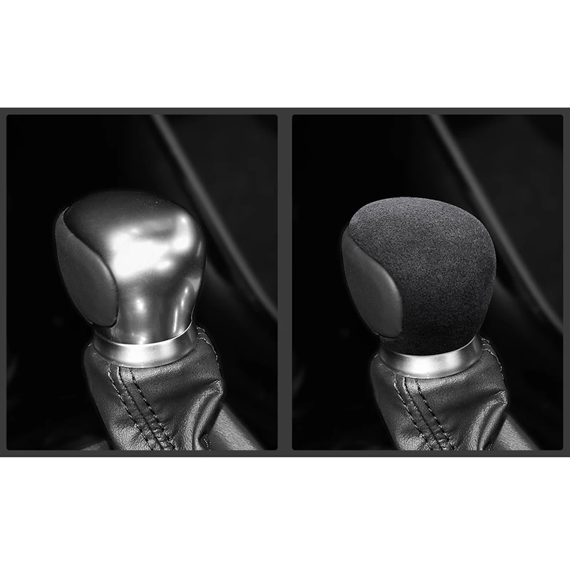 Suede Leather Gear Shift Handle Knob Cover for Toyota CHR 2018 2019 2020 2021 2022 Interior Cernter Gear Lever Decoration