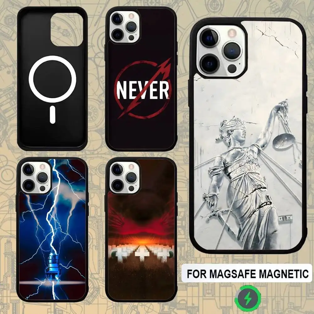 M-Metallica 72 Seasons For Magsafe Wireless Charger Case For iPhone 15,16,17,13,14,11,12,Pro,Max,Plus,E,Air,Mini Protection