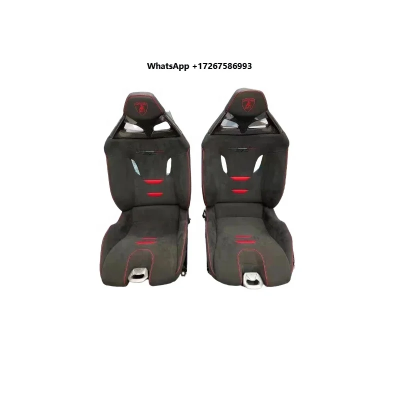 Huracan high-quality left & right black leather detachable seats, manually adjustable carbon fiber seats