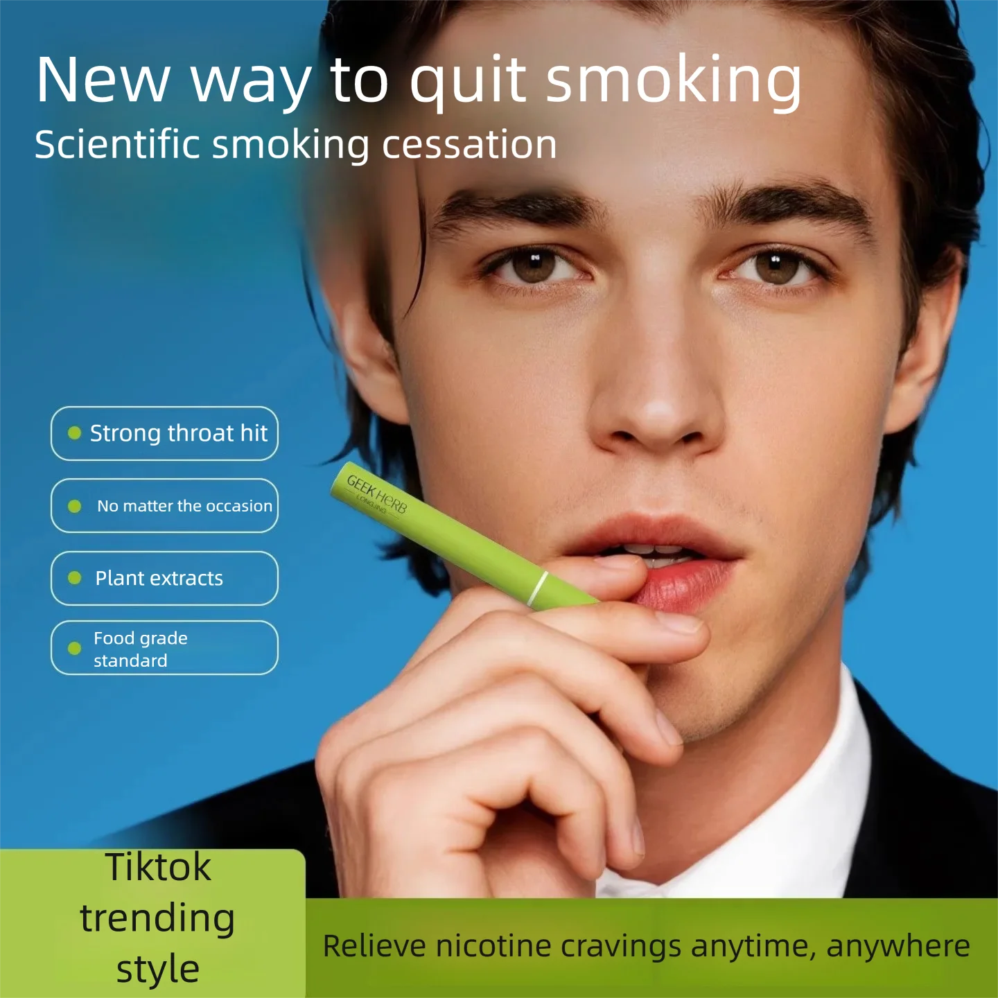 

Herbal Fruit-Flavored Inhaler, New Cigarette Holder, Alternative to Tobacco, Cooling Cigarette Alternative, Aids in Quitting Smoking, Alternative Cigarette Stick, Portable, Smoking Cessation Product