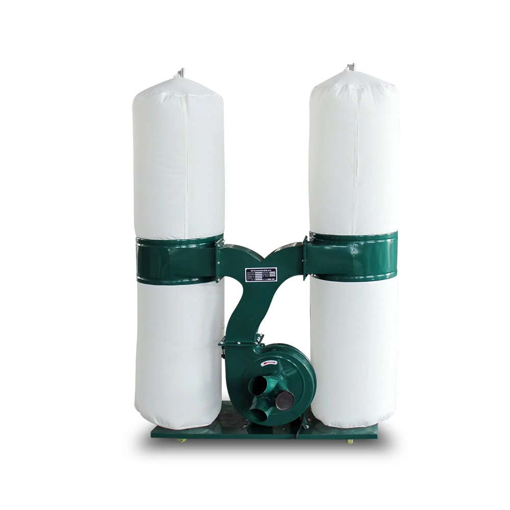 3kw Two-Bag Woodworking Dust Collector Machine with Motor Core Component Wood Dust Vacuum
