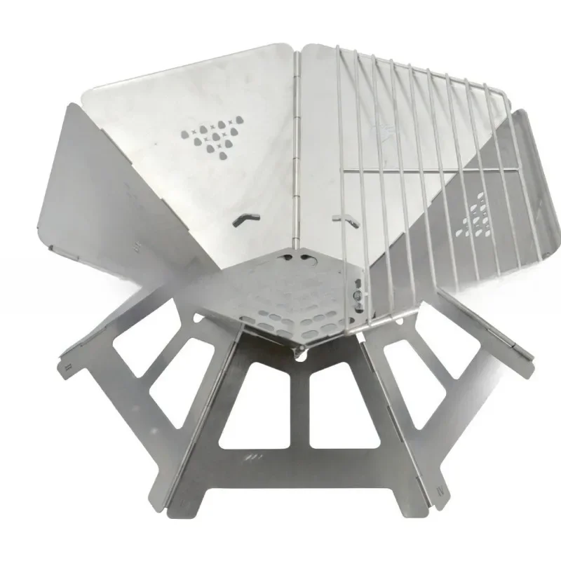 Outdoor stainless steel charcoal grill barbecue portable cross-border