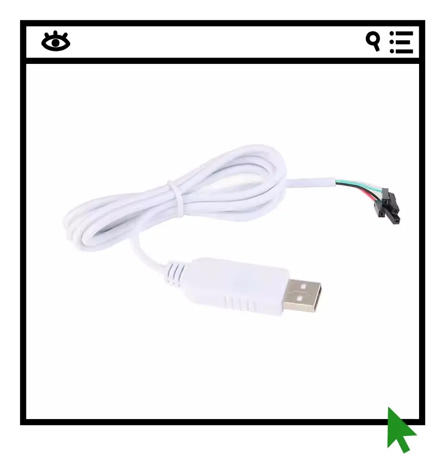 

Комплект из 5 преобразователей USB в RS485, CH340/белый кабель, длина 1 метр