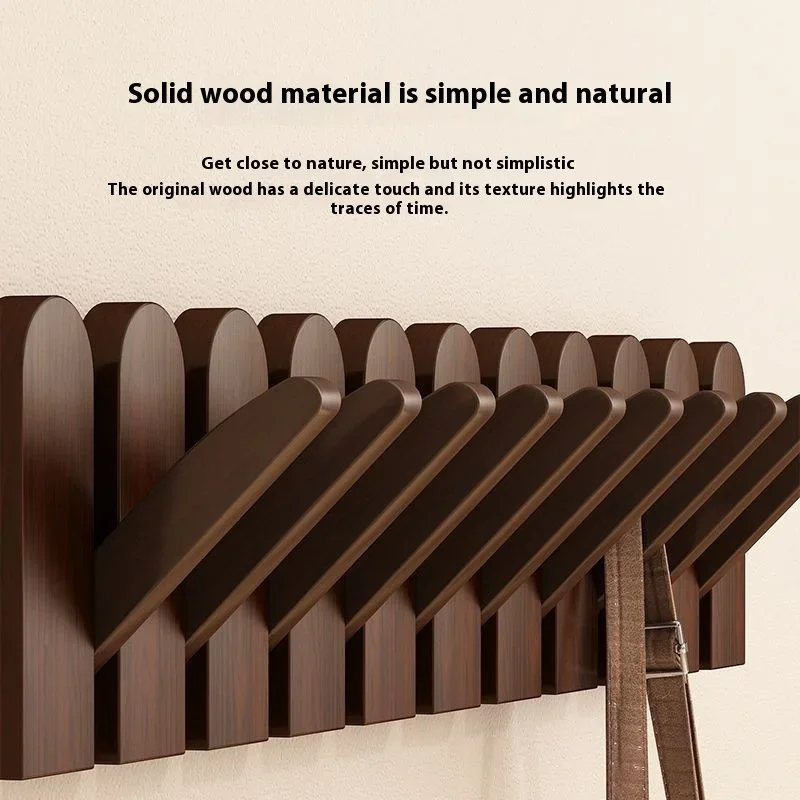 

Piano key hanging clothes rack, wall mounted entrance hook, solid wood clothes rack for entrance door, wall foyerclothes hanger