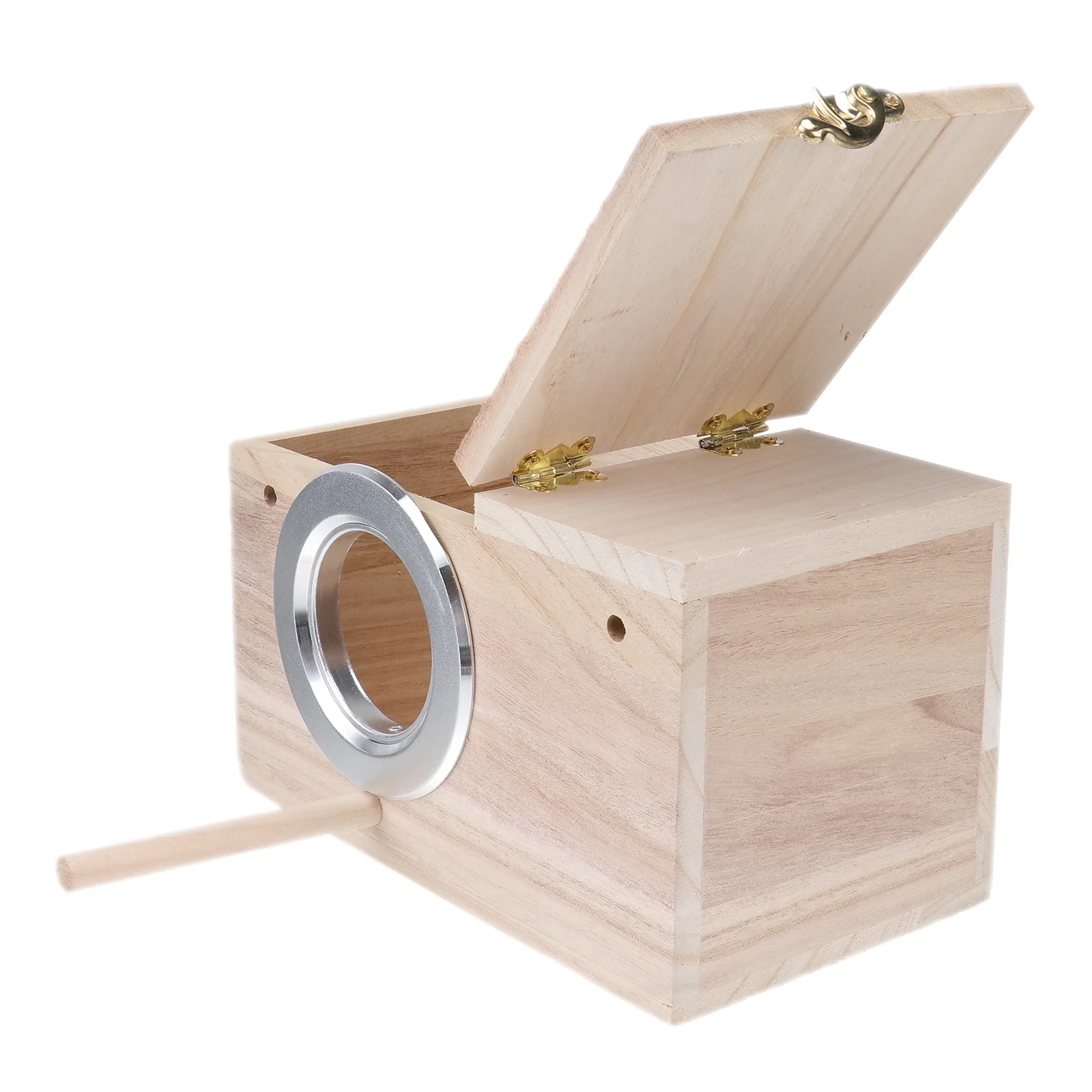 

Bird Nesting Holder Wooden Parrot Breeding Box with Reinforced Joints Thick Panels Wind Rain Protection Ideal for