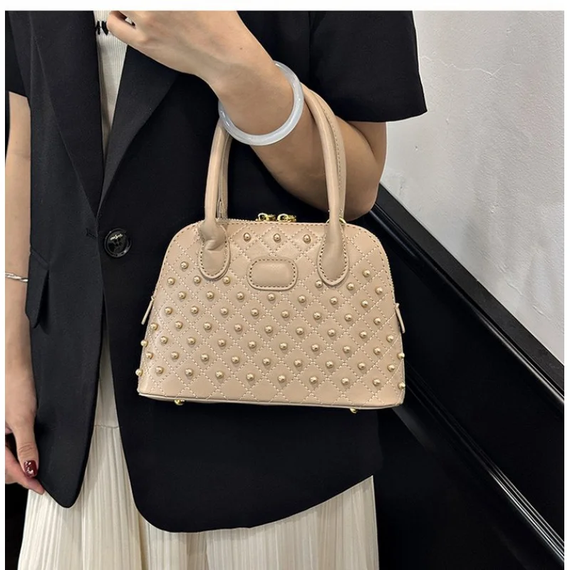 

Luxury Women's Shoulder Bag Made Of Geo-Printed Leather Boasting Designer Inspired And Paris Vintage Look