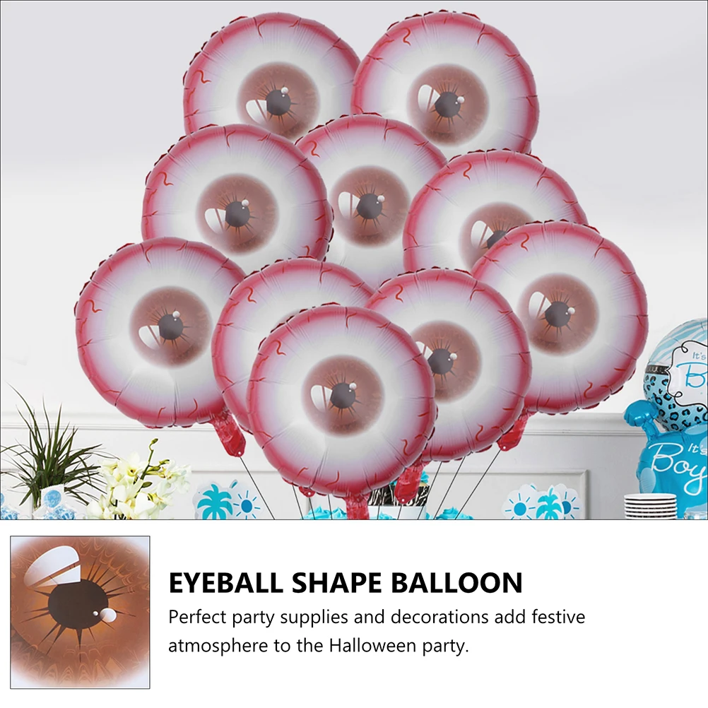

Eyeball Banquet Halloween Decor Round Pe Decoration Eyeballs Scary Eyes Balloon