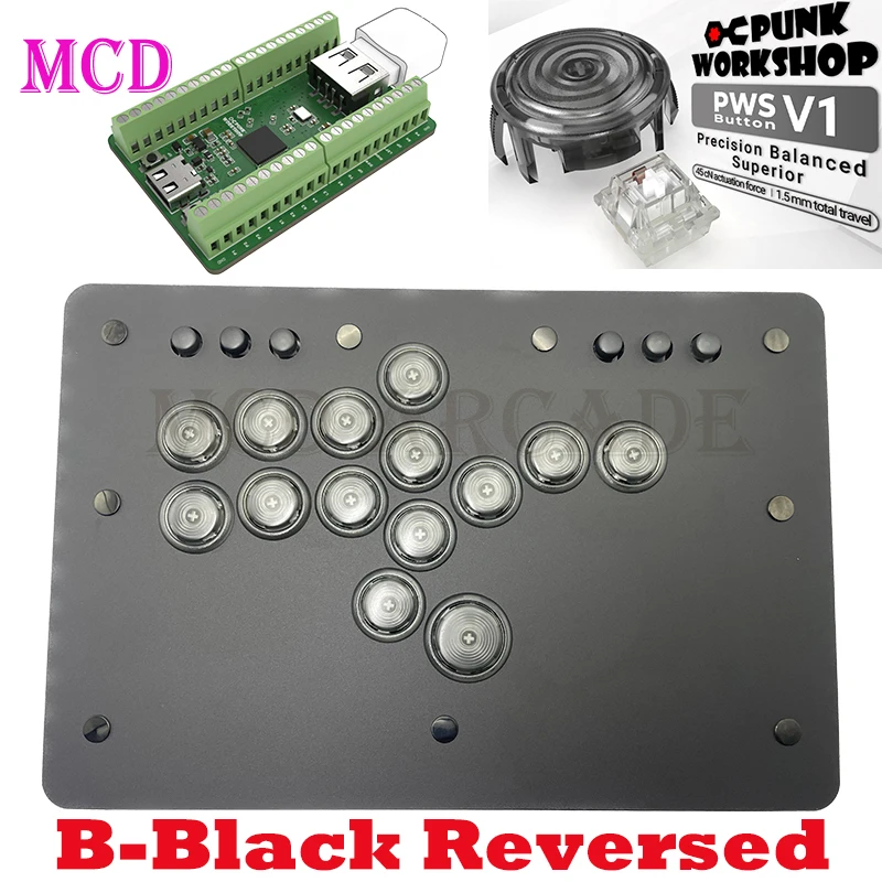 Punk Workshop Mini HitBox SOCD Fighting Stick Controller