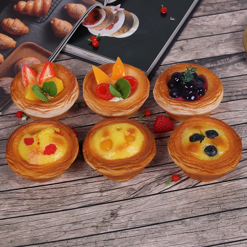 

Artificial Fake Egg Tart Model Simulation Fruit Egg Tart Cake Store Window Dispaly Store Photography Props Kid Kitchen Toy