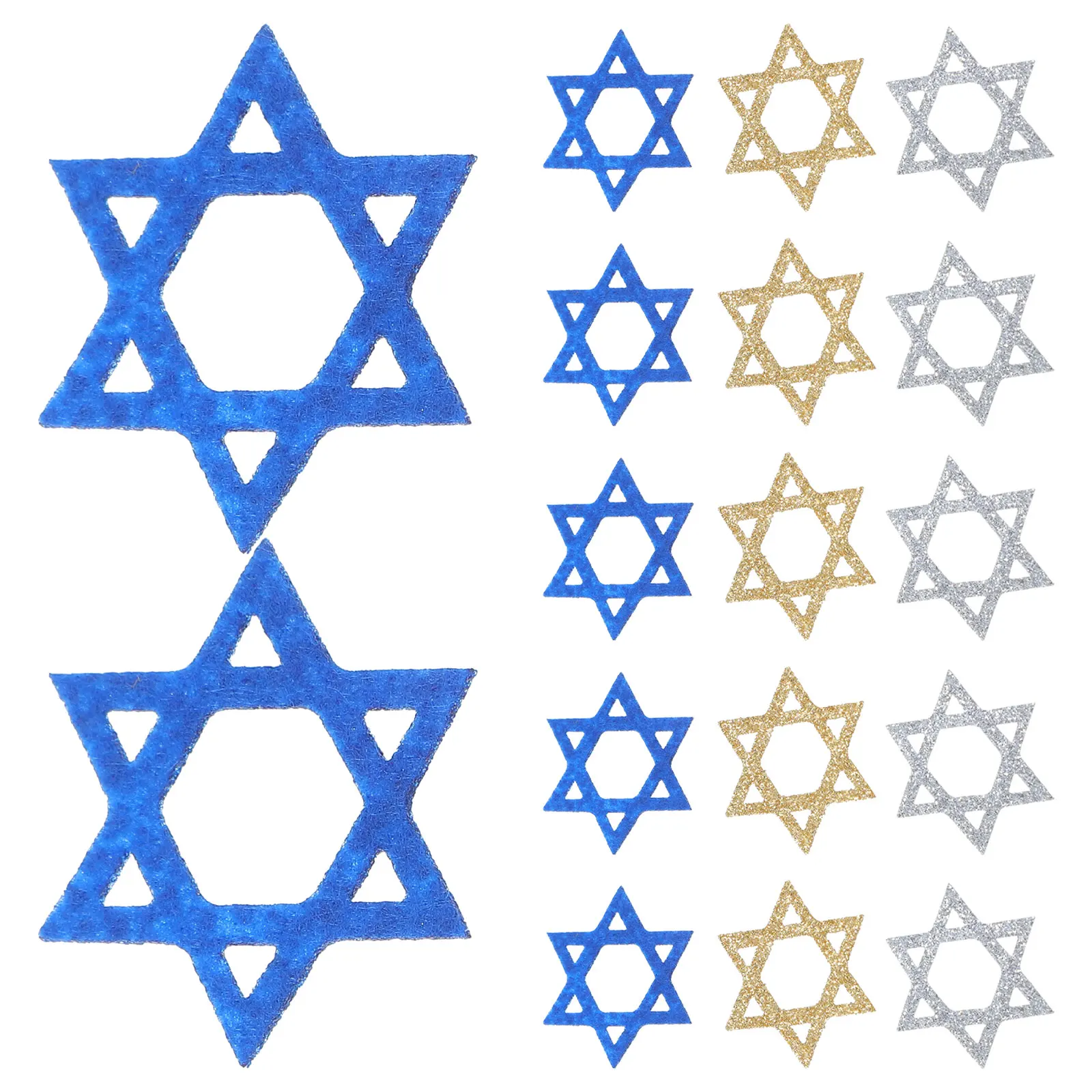 

50 Pcs Six Pointed Star C Hanukkah Party Decoration Metallic nament Supplies Festive Table Decor Centerpiece