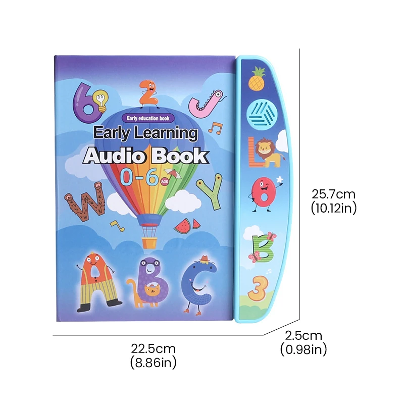 Kids Electronic Audio Book English Educational Sound Book Smart Cognitive Book Early Educational Toys Toddler Xmas Newyear Gifts