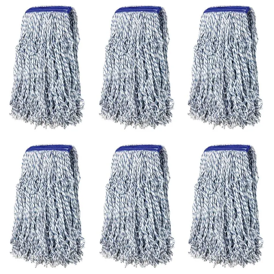 

Cut End Finish Mop 1.25 Universal Headband Maximum Absorption Finishing Mop, Pack of 6