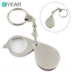 10X Portable Foldable Keychain Pocket Magnifier Mini Diamond Jewelry Loupe Magnifying Glass Eye For Jeweler Labels Crafts Coins