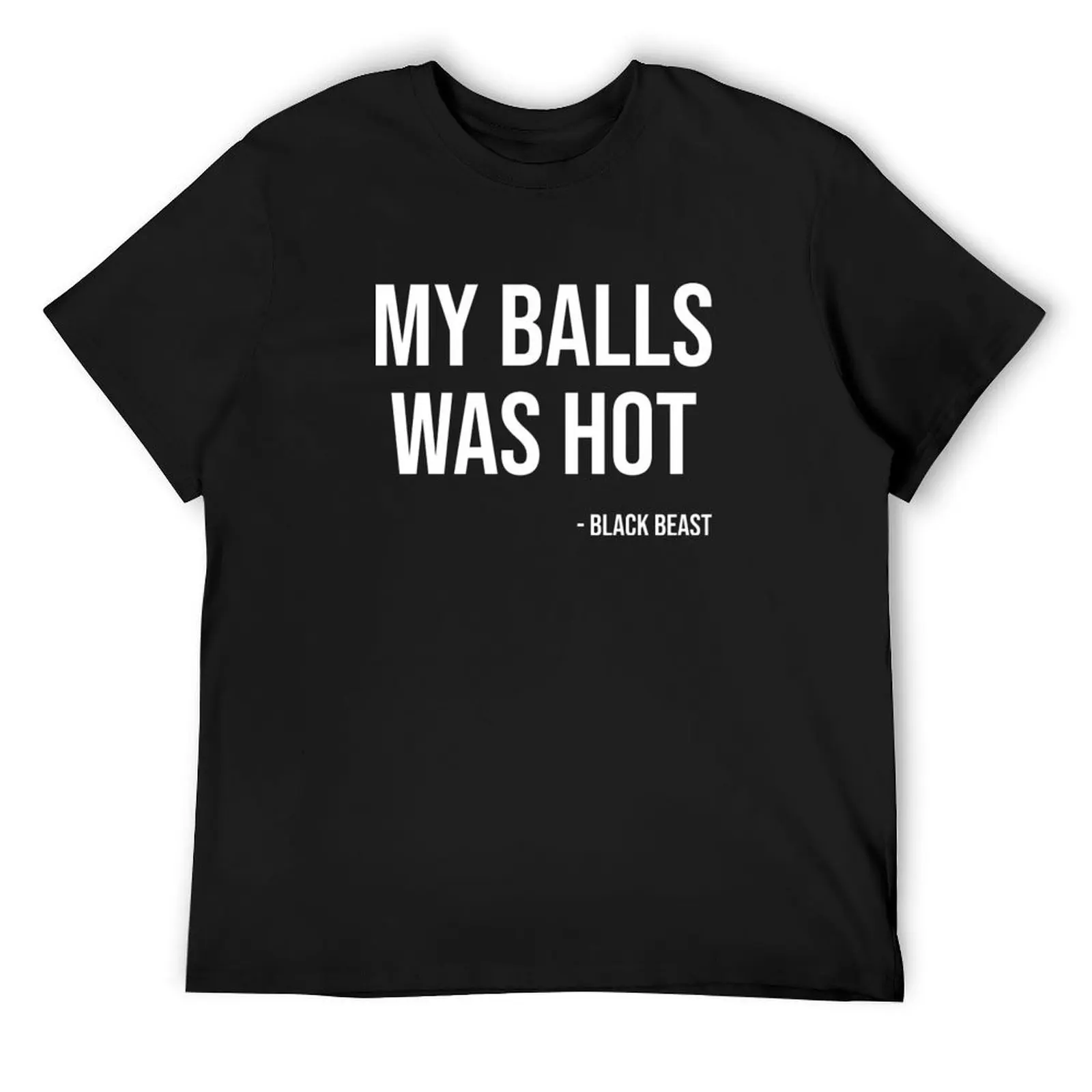 Derrick Lewis My balls was hot - the black beast T-Shirt anime sweat vintage tops Men's t-shirt