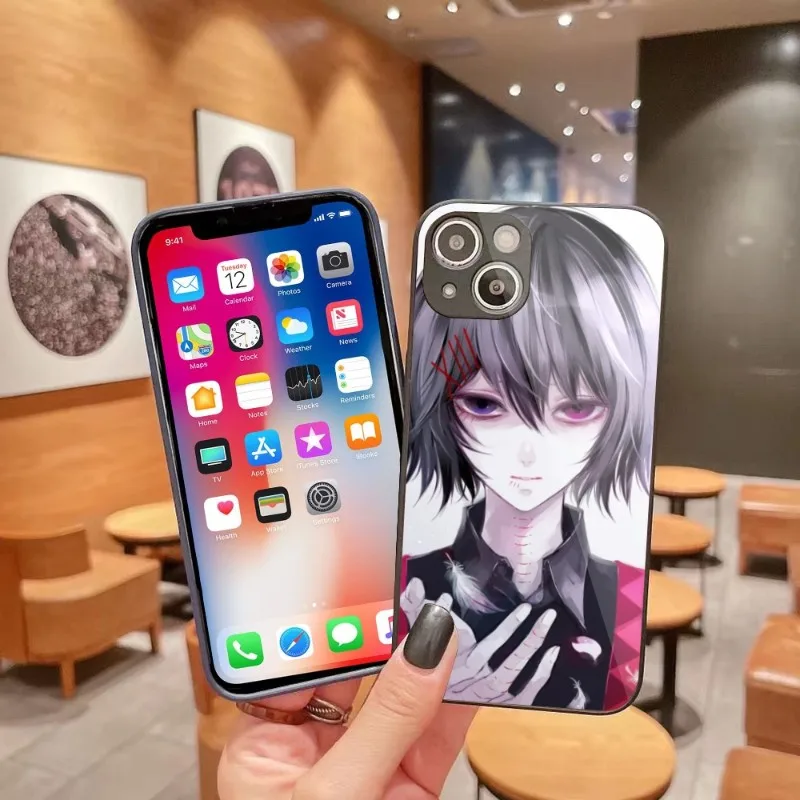 Tokyo Ghoul Juuzou Mobile Phone Case for iPhone 14 13 12 11 Pro Max X XR XS 8 7 Plus Liquid Glass Phone Cover Funda