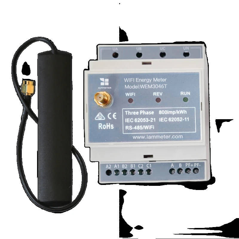 WEM3046T, 5A CT Input,Solar PV Monitor,Split Phase,Three Phase Meter Wi-Fi,MODBUS/TCP.mqtt