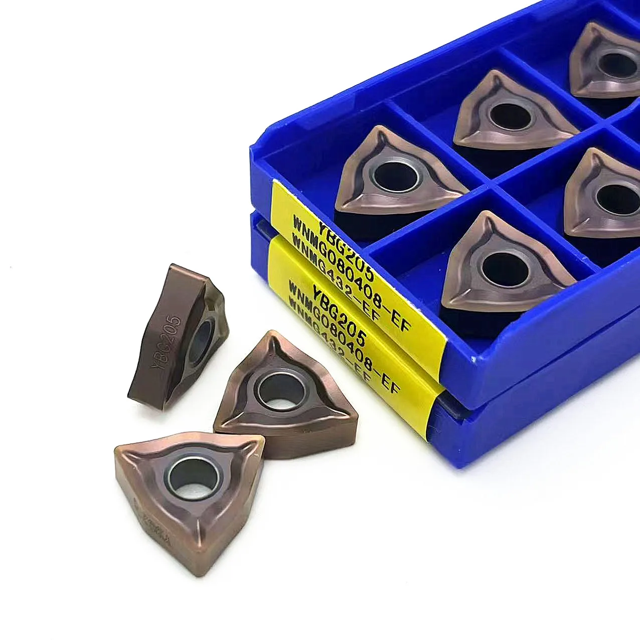 10 pz originale WNMG080408 EF YBG205 WNMG080404 EF YBG205 WNMG 080408 080404 tornio strumenti CNC Cutter inserti in metallo duro utensile per tornitura