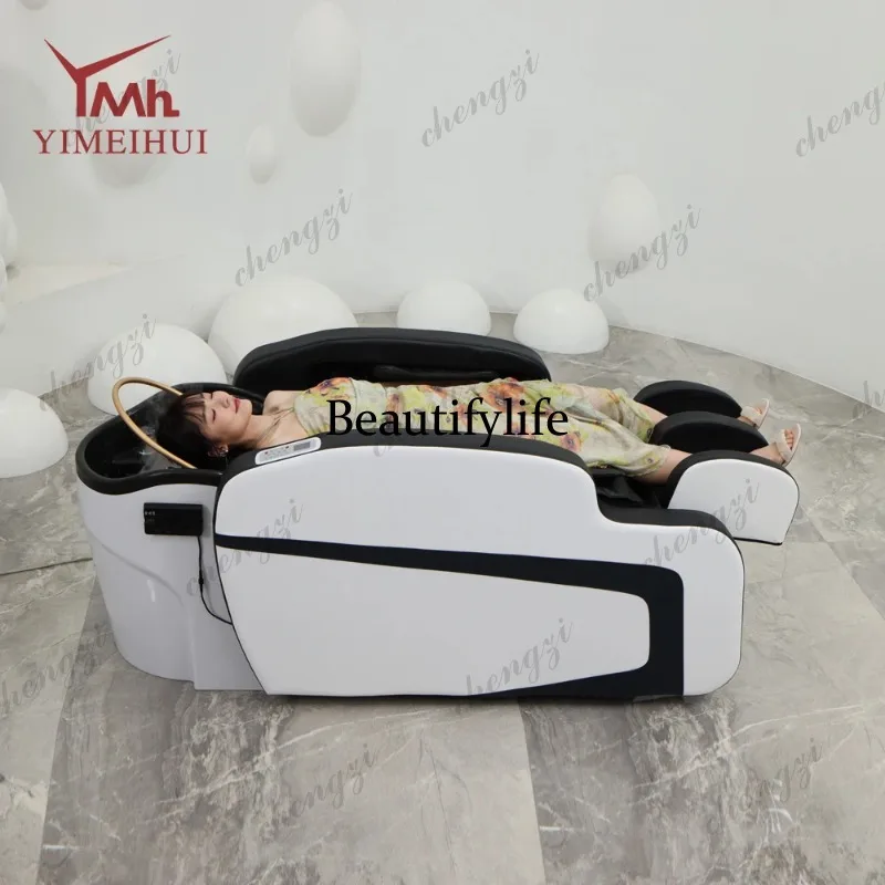 TTT Salon professional electric hair washing massage chair head water therapy shampoo bed for barbershop 4