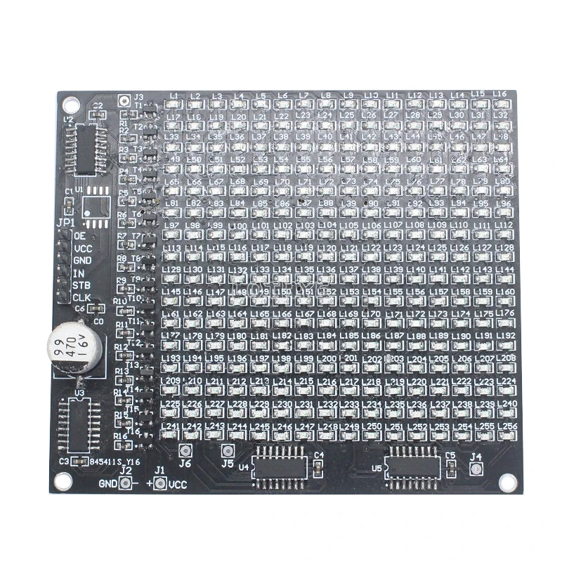 DIY Electronic Kit 256 LED Dot Matrix Advertising Screen Kit Light-emitting Diode SMD Soldering Component  Welding Training Kit