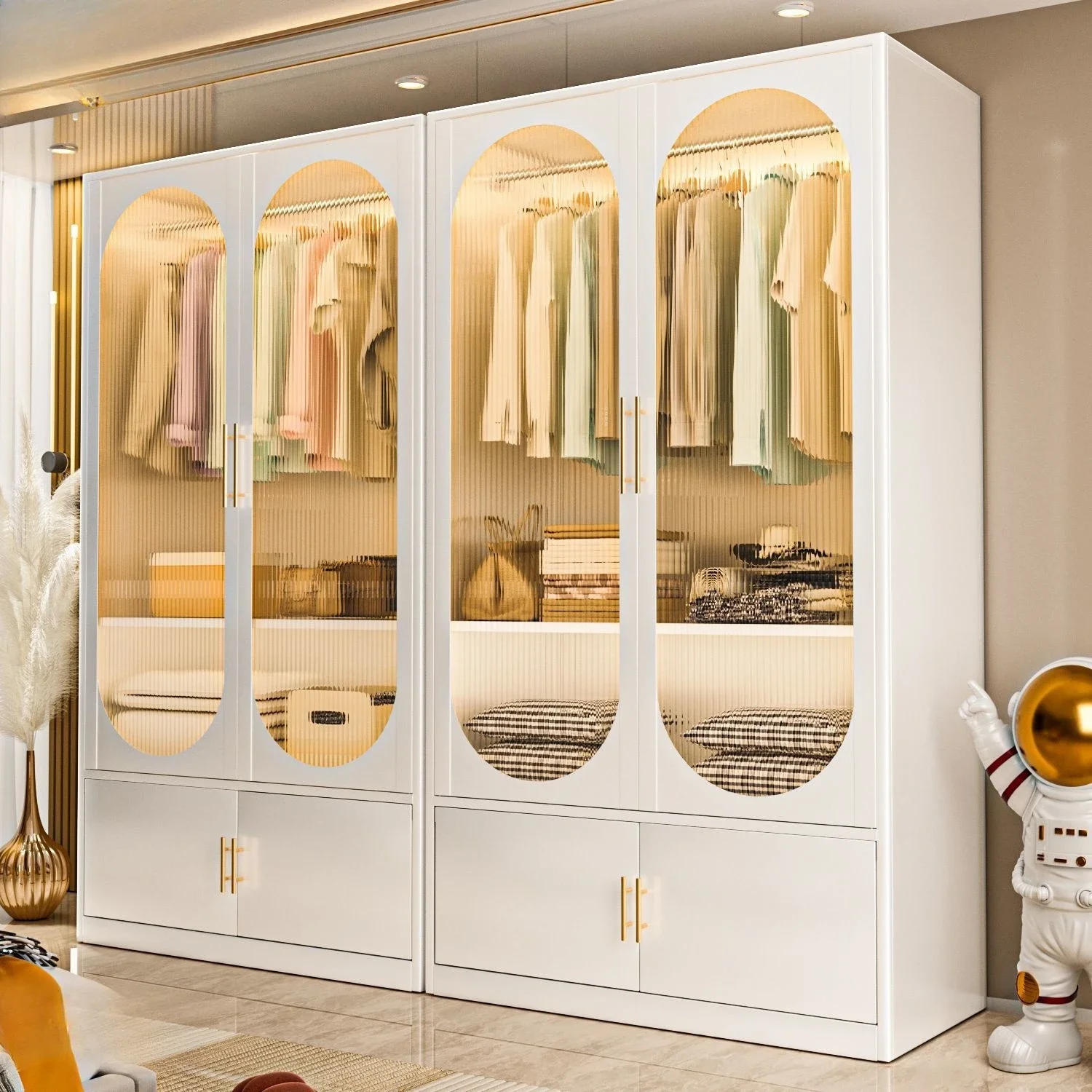 

Makeup Nordic Wardrobe Minimalist Modern Drawers Open Wardrobe Nightstands Cheap Simple Plastic Muebles Lounge Suite Furniture