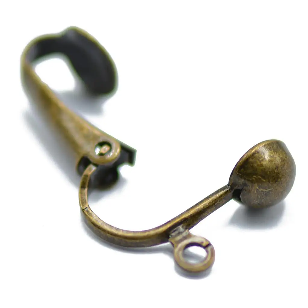 

12x Bronze Half Ball Clip on Earring Findings for Jewelry Making Crafts