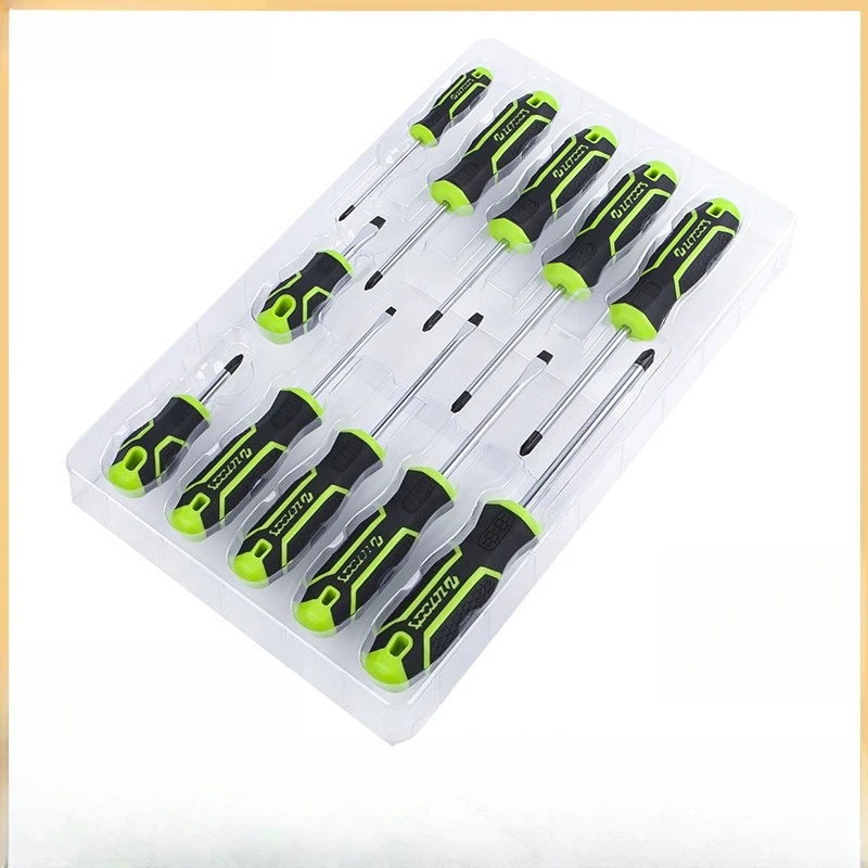 

Professional Grade Tool Multi-function 11-piece Screwdriver One-word Cross Radish Head Manual Screwdriver Set