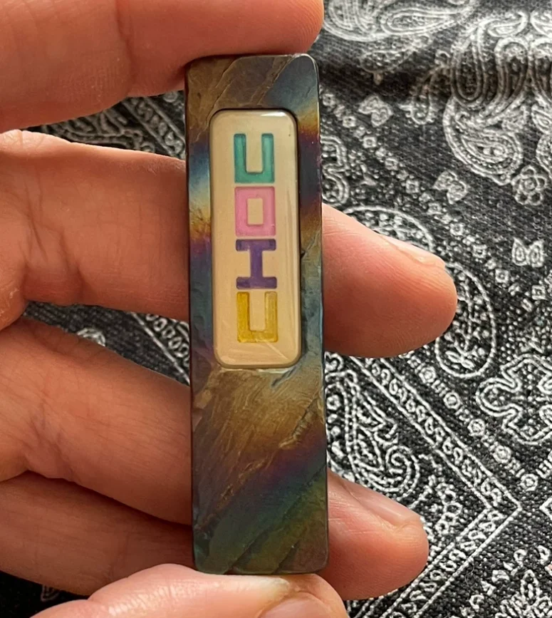 Used EDC Lautie Zirconium Steel Chocolate Stress Relief Toy Pocket Toy Fidget Slider Decompression Toy