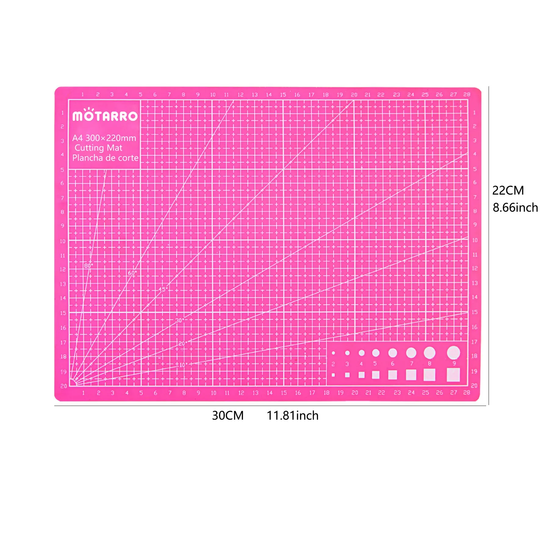 MOTARRO durable A4 multifonctionnel tapis bleu rose sculpture gravure BRICOLAGE tapis 2MM l'épaisseur de la planche à découper