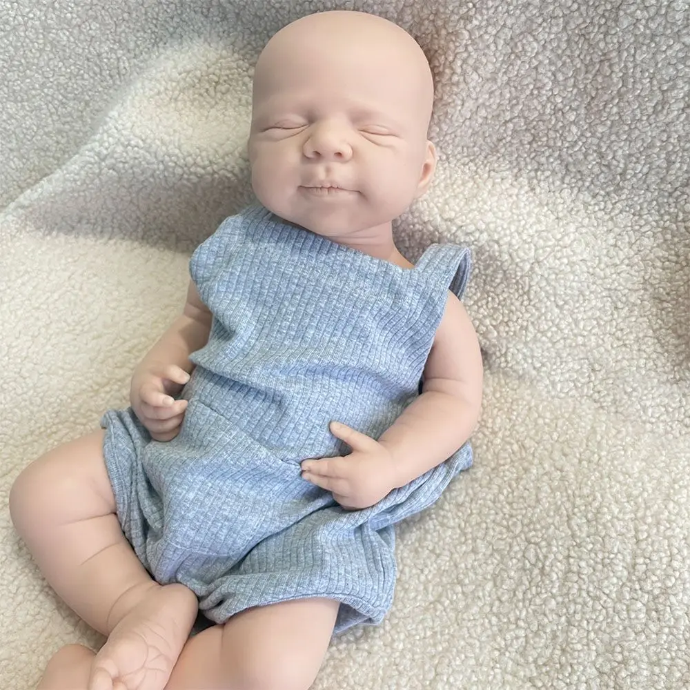 18-Zoll-unlackierte realistische Silikon-Reborn-Babys, Mädchen/Jungen, Pascale, waschbare Neugeborene, Geschenk für Kinder, Spielzeug und Sammler