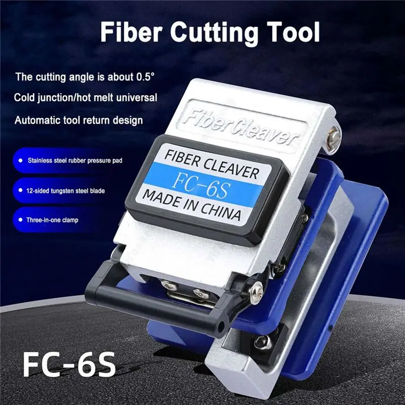 |NEWAA73|FC-6S FTTH Optical Fiber Cleaver Metal High Cold Connection Cutter Tool