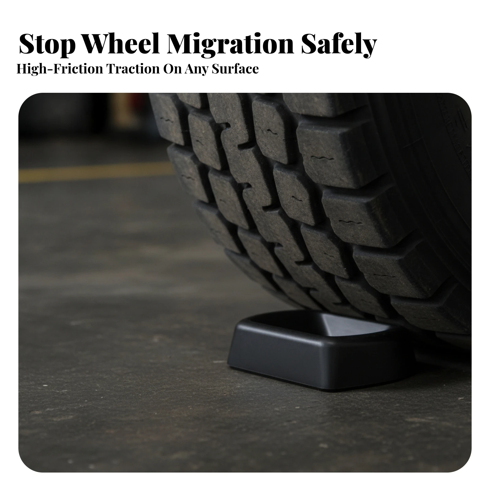 Wheel Stopper with Drainage Hole Molded Rubber Caster Wheel Stopper Caster Cup Low-Silhouette Scratch-Resistant for Garage