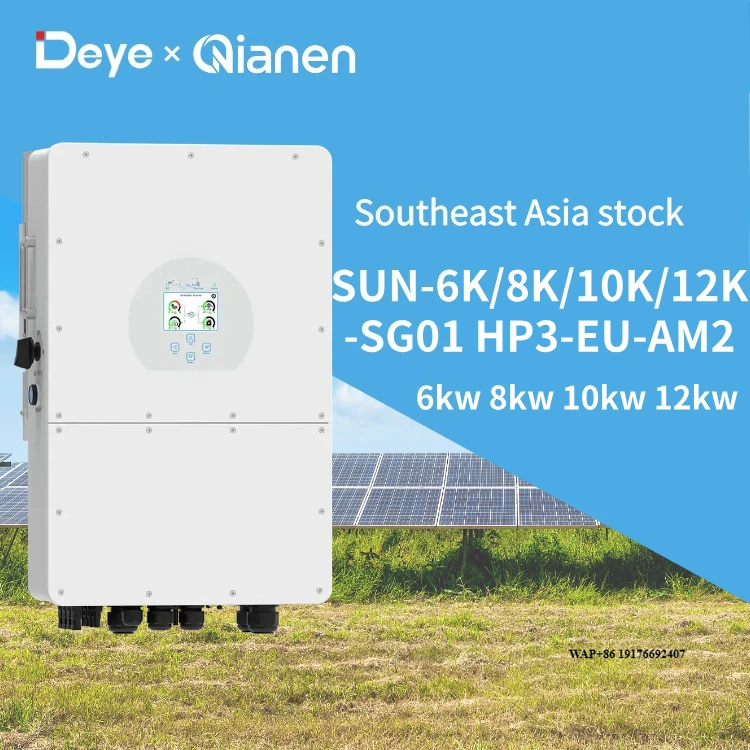 

Deye High Voltage Hybrid Solar Inverter SUN-6K/8K/10K/12K-SG01 HP3-EU-AM2 220V 380V 6KW 8kw 10kw 12KW Triple Output Inverter
