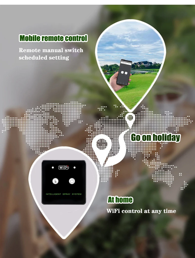 WiFi Regenwald Sprayer Steuerung Automatische Nebel Timing Spray System Kit Touchscreen Bewässerung Timer Reptil Sprayer Luftbefeuchter – Detail 6