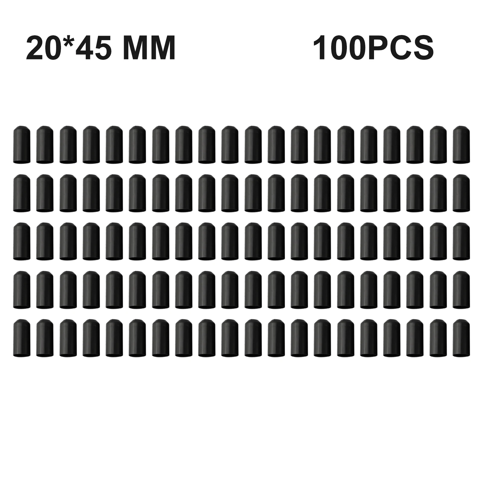 100pcs Polyolefin Heat Shrink End Cap 20x45 mm for Protection Against Environmental Stress on Cable Terminations