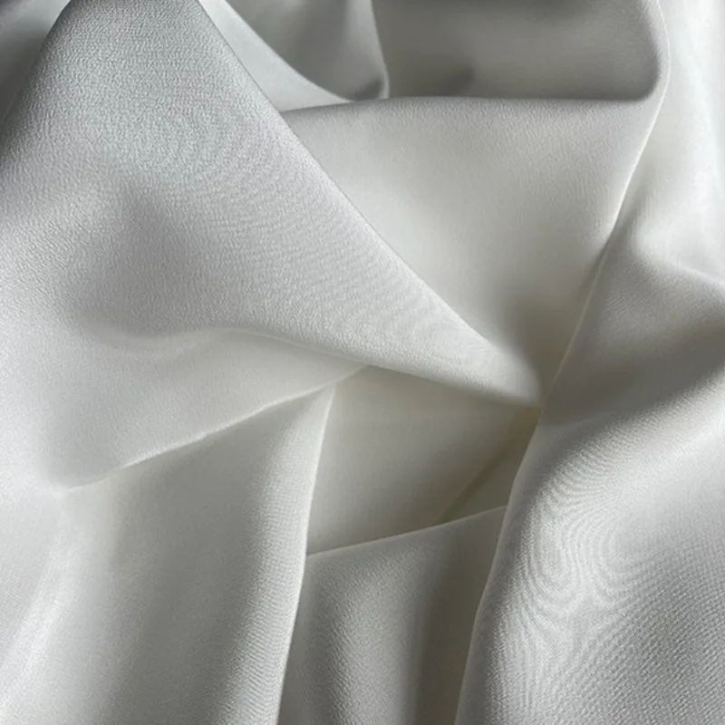 12/14/18mm White 100% Mulberry Silk Crepe De Chine Fabrics 138cm Width Silk White Greige Fabric Priced Per Meter