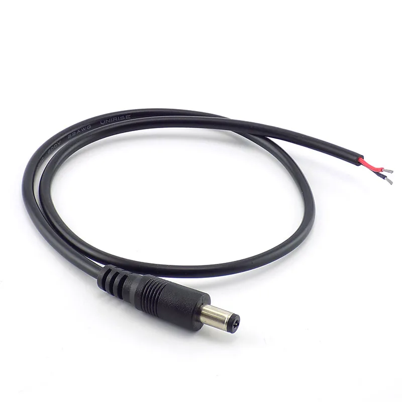 0.25M/0.5M/1M DC Power Supply Cable Extension 22AW 12V 3A 5.5*2.1mm Connector Male Plug for CCTV Camera LED  Light Strip J17