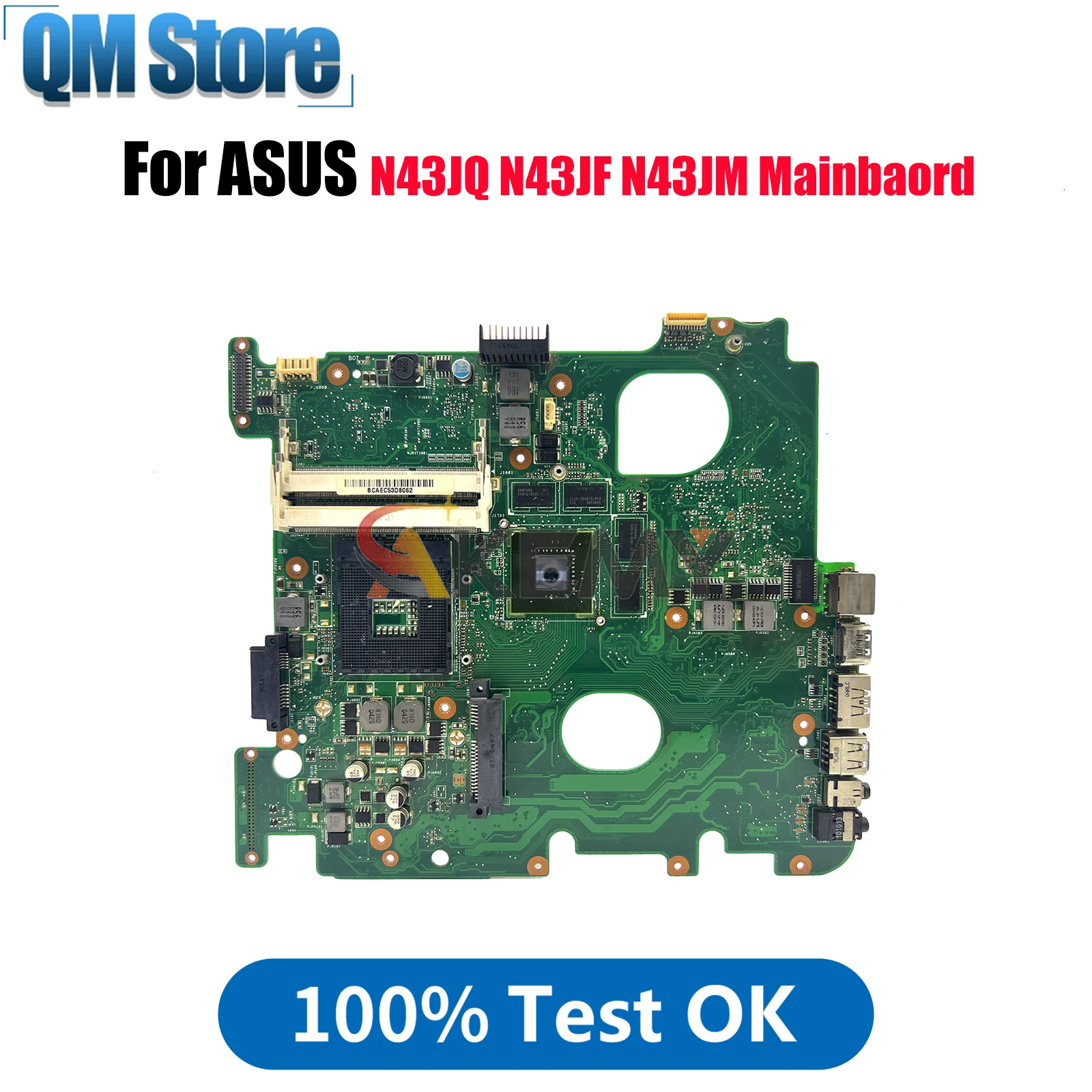 

N43JQ Laptop Motherboard For ASUS N43JQ N43J N43JF N43JM Notebook Mainboard This item is in stock 100% tests OK fast shipping