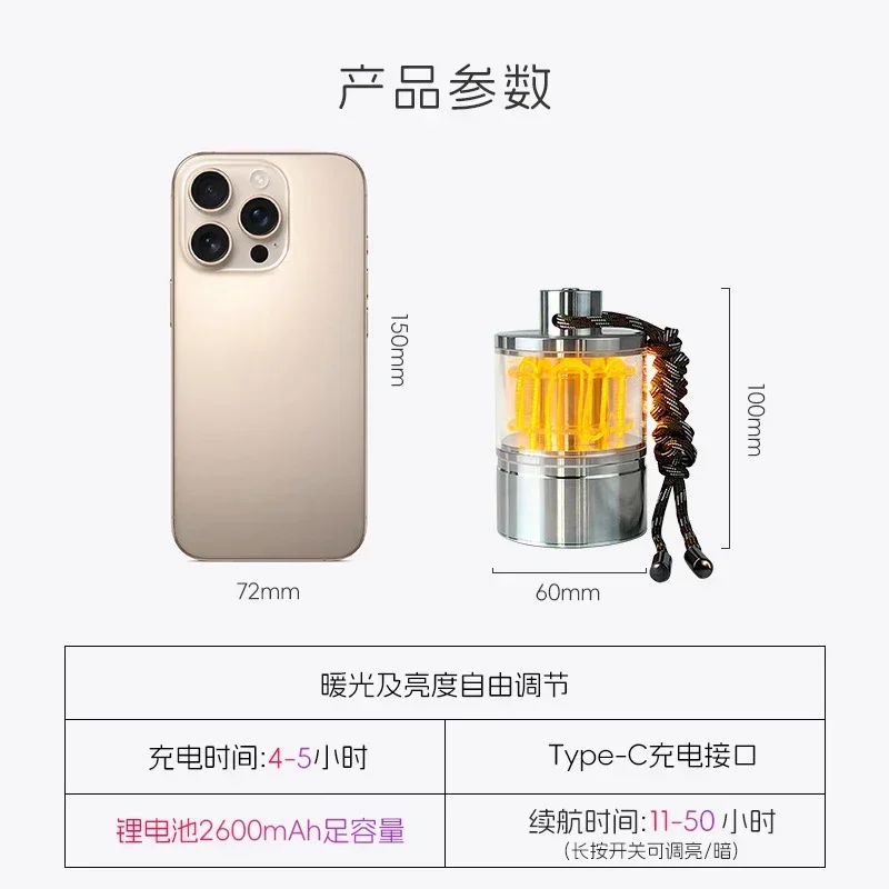 Creative desk lamp bedroom bedside lamp led night light three-color dimming touch ambient light