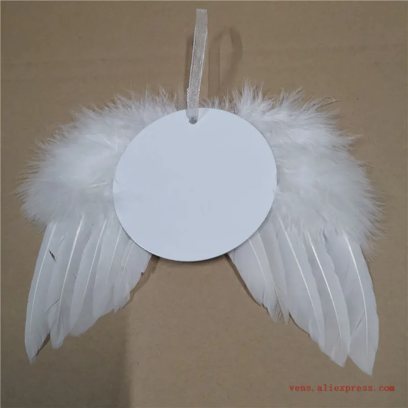 sublimation new wings Aluminium  christmas ornaments blank consumables supplies 18*14cm  20pcs/lot