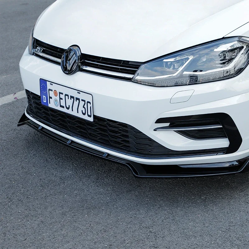 Maxton Style Front Bumper Blade Splitter Lip for Volkswagen Golf 7 7.5 GTI GTD R R-Line 2013-2020 Bumper Diffuser Spoiler Guard