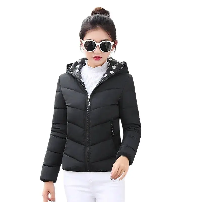 

2022 New Double Sided Put On Down Jacket Parker Fashion Winter Coat Women's Cotton Coat Thicken Keep Warm Casual Outerwear Femal