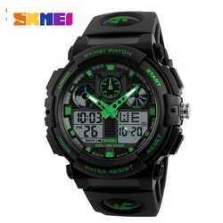 SKMEI Watch Analog Digital Display Watch 50-meter Waterproof Sports Wristwatch Men’s Accessory, Yellow