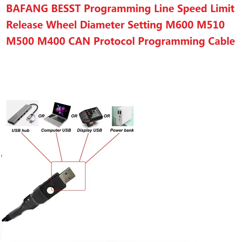 

Bafang Programing Cable 5Pin Triangle Plug For M400/G330 M500/G520 M510/G522 M600/G521 M620/G510 M420/G332 M800/G530 CAN Motor