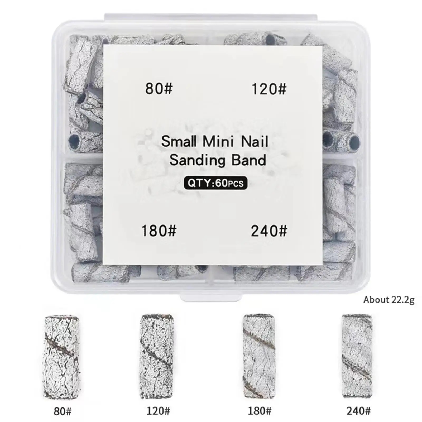 60Pcs Small Sanding Bands Multifunctional Polish Removal Sand Circle Polish Grind Polishing Nails for 3mm Bearing Nail Polishers