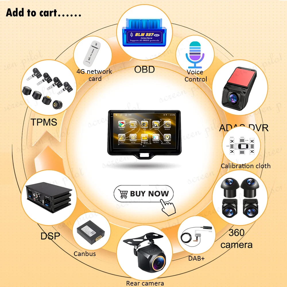 Android 16 Car Radio Stereo Head Unit For Toyota Yaris GR Cross XP210 2020-2023 RHD Multimedia Video Player GPS BT 2K QLED WIFI view 5
