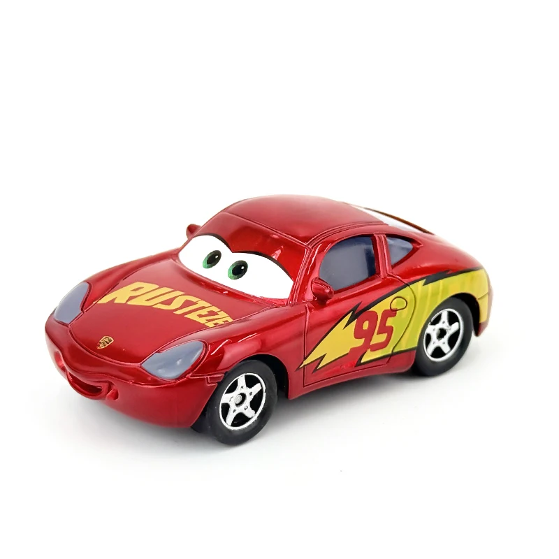 Cars Toys Electroplated Version Wine Red McQueen Sally Mater Red Luigi Alloy Diecast Car Models Children's Toy Car